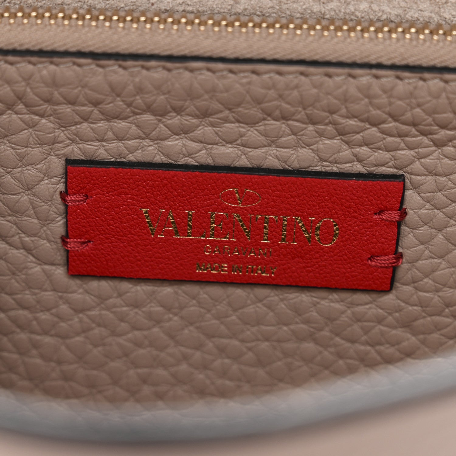 Valentino Garavani Pebbled Calfskin Rockstud Side Slip Crossbody Poudre 6 of 9