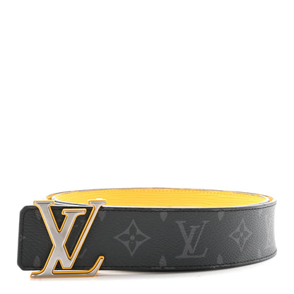 Louis Vuitton Monogram Eclipse Epi 40mm LV Initiales Reversible 100 40 Belt Yellow 1 of 5