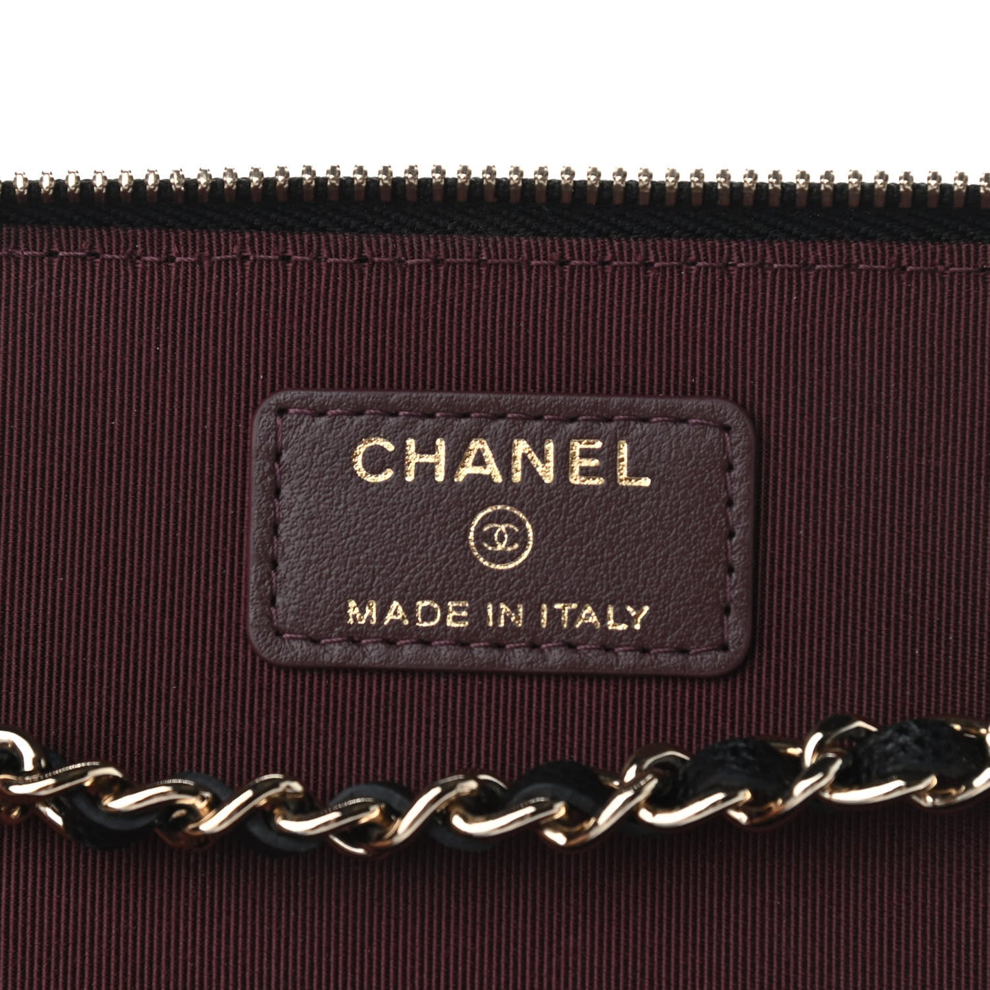 Caviar Quilted Small Vanity Case With Chain Black