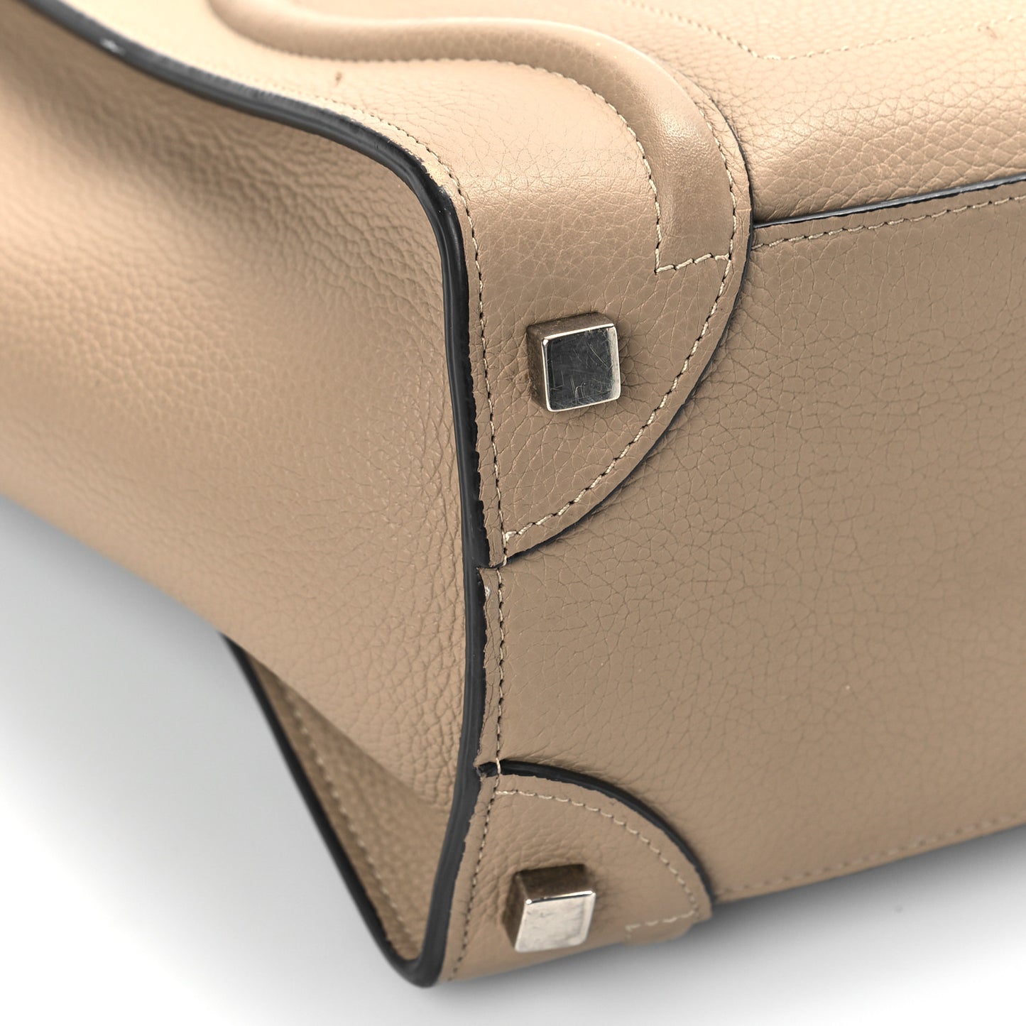 Drummed Calfskin Micro Luggage Dune