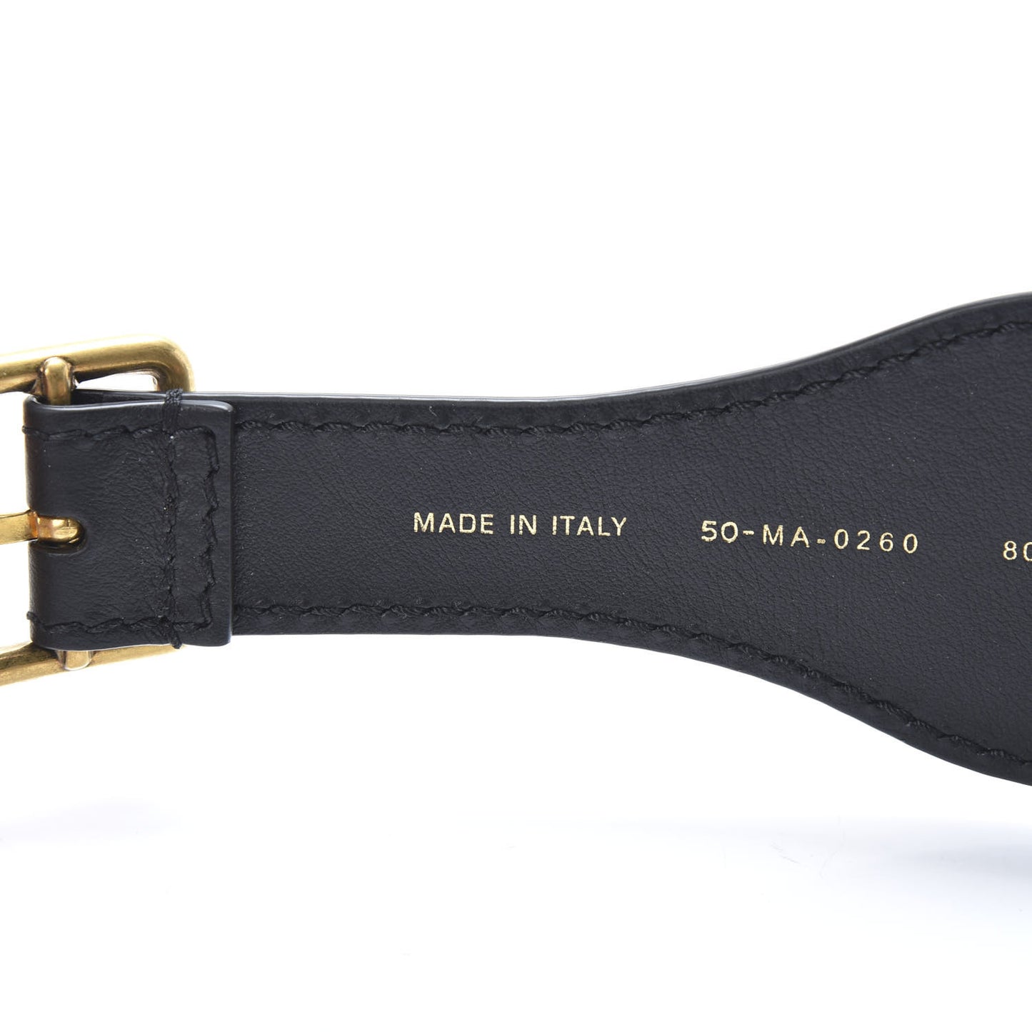 Canvas Embroidered Large Book Belt 80 32 Black Beige