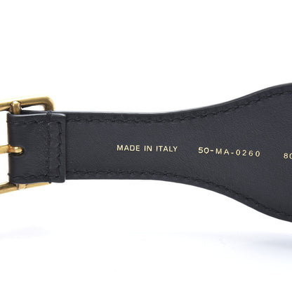 Christian Dior Canvas Embroidered Large Book Belt 80 32 Black Beige 4 of 5