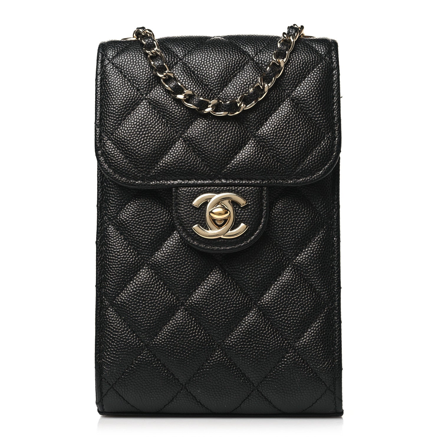 Chanel Caviar Quilted Classic Phone Holder Black 1 of 11