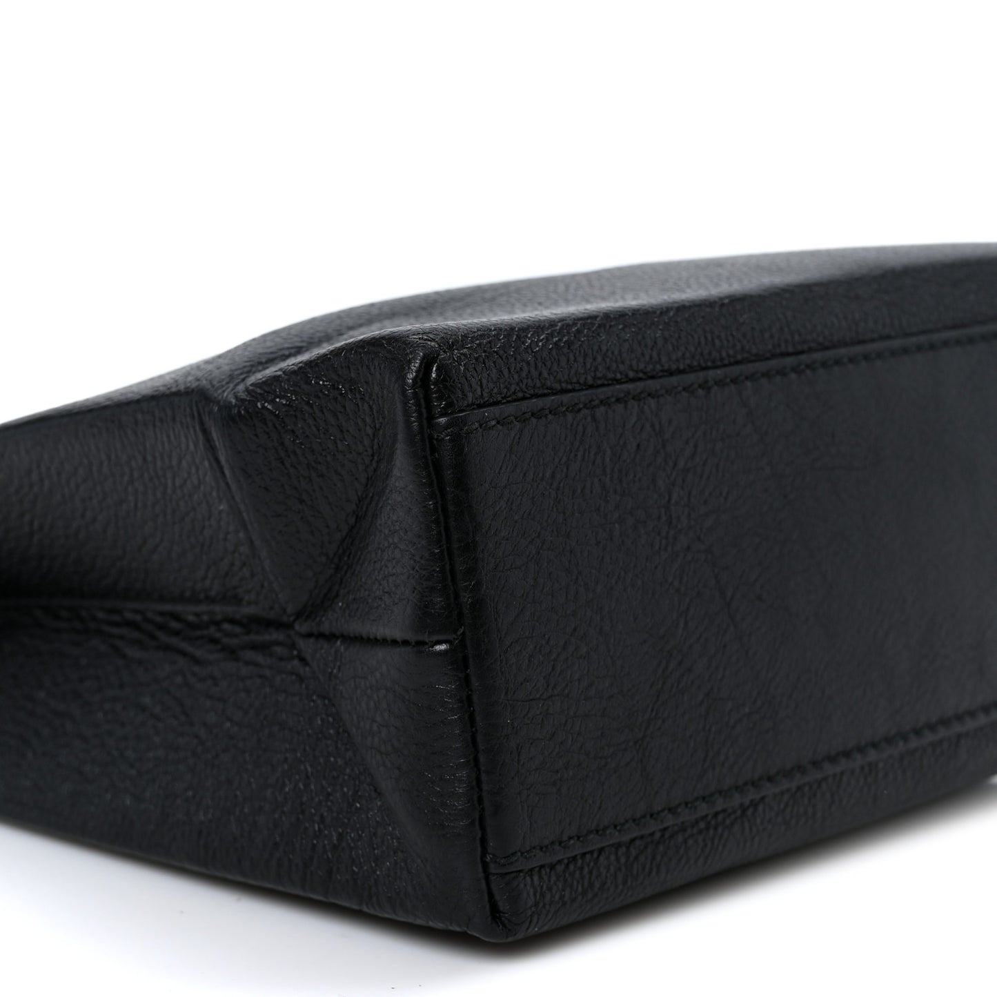 Calfskin Logo XXS Shopping Tote Black