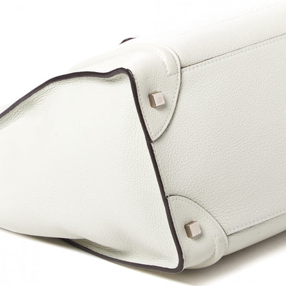 Celine Drummed Calfskin Mini Luggage Lune 5 of 9