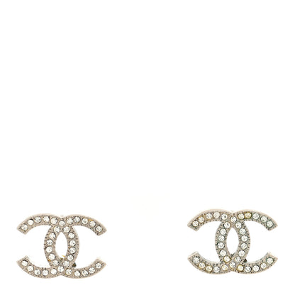 Chanel Crystal Mini Timeless CC Earrings Silver 1 of 4