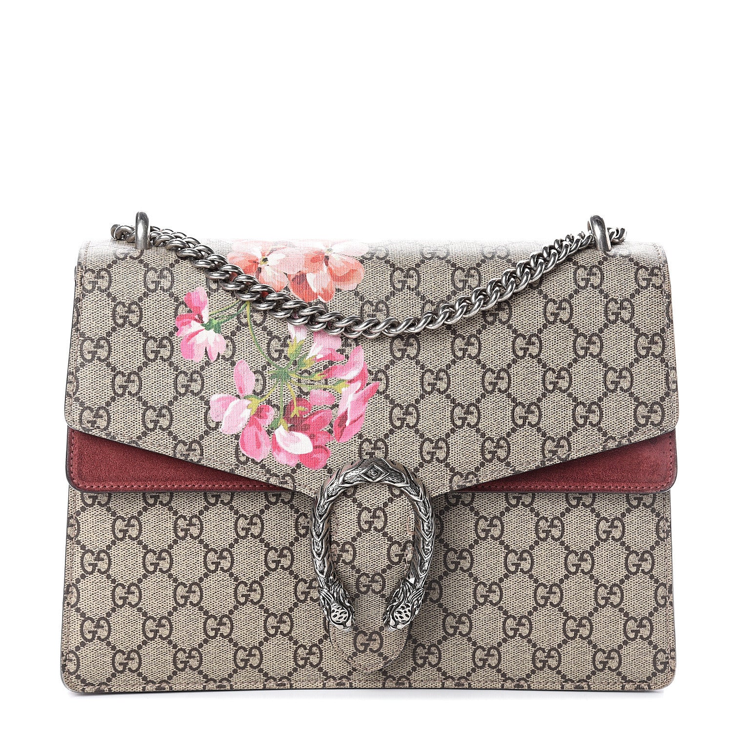 Gucci GG Supreme Monogram Blooms Medium Dionysus Shoulder Bag Beige Multicolor Dry Rose 1 of 8