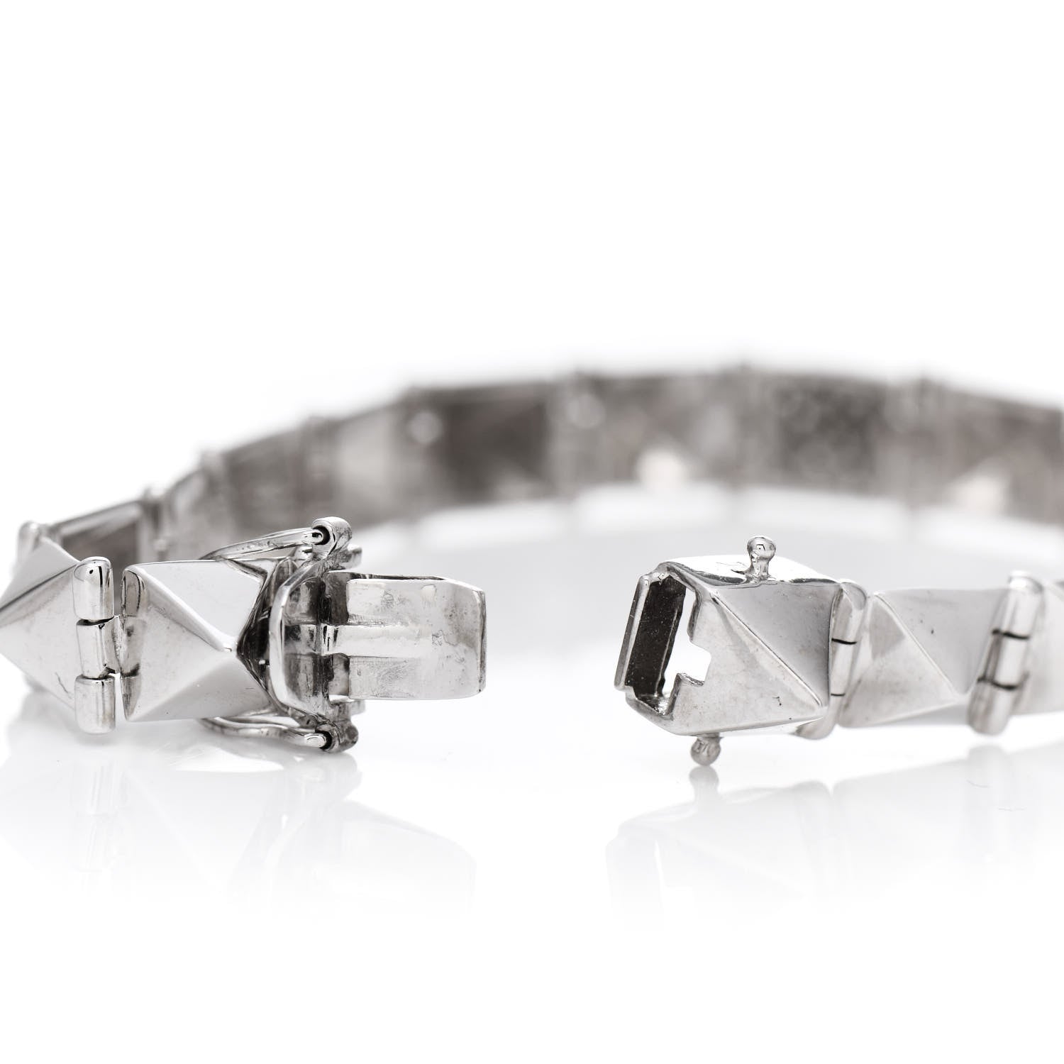 Anita Ko 14K White Gold Diamond Small Spike Bracelet 5 of 5