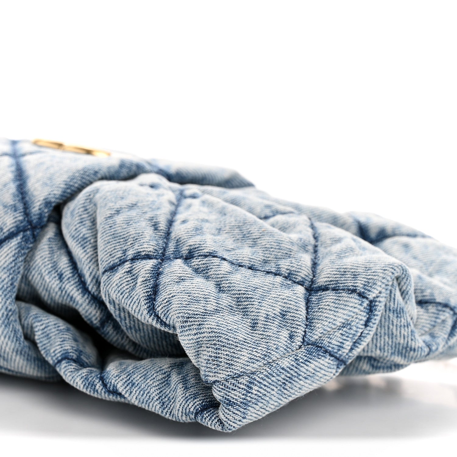 Chanel Washed Denim Quilted Mini Bow Bag Blue 10 of 10
