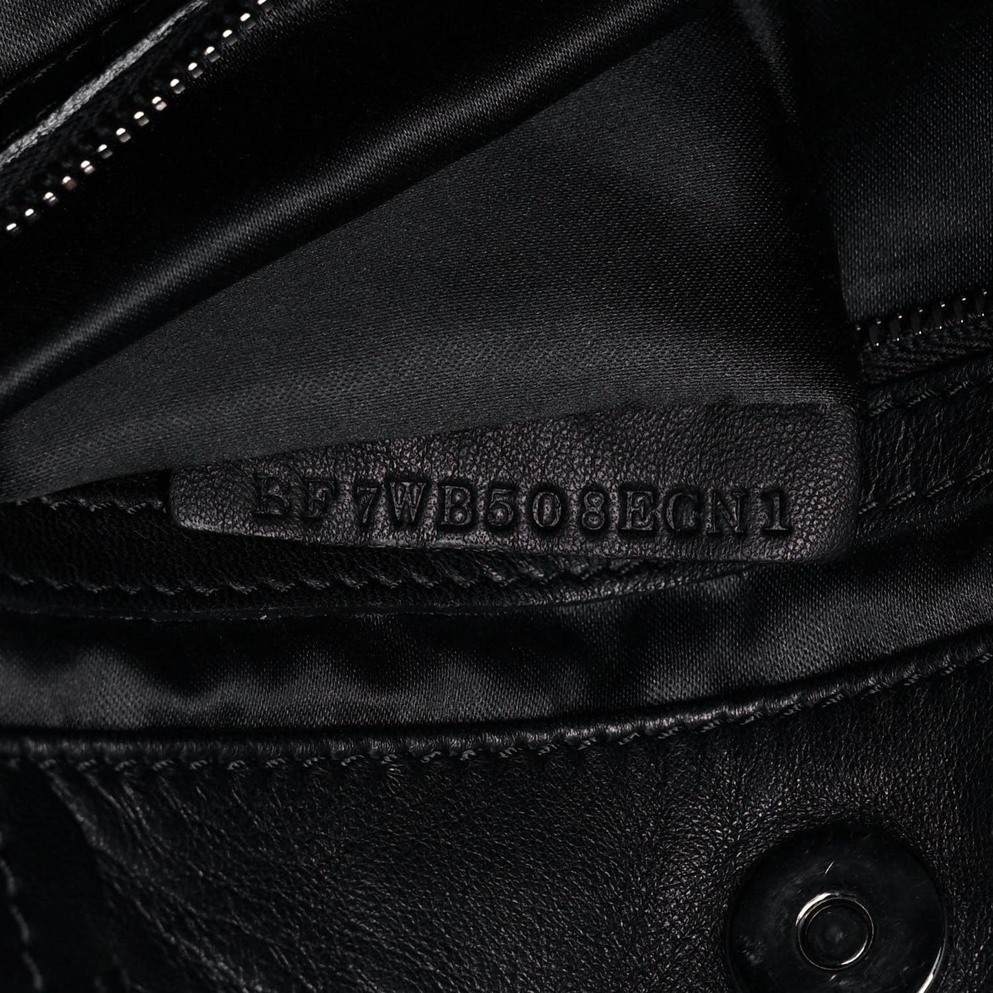 Nappa Pleated Petale Dome Tote Black