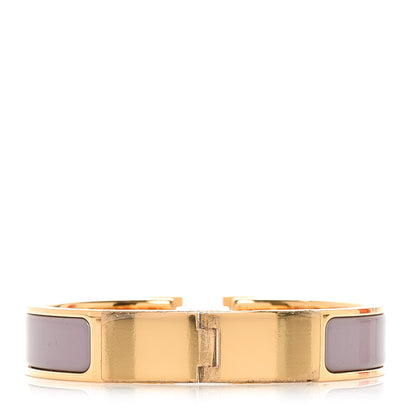 Hermes Enamel Narrow Clic Clac H Bracelet PM Marron Glace 3 of 5