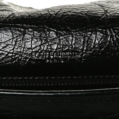 Saint Laurent Crinkled Calfskin Matelasse Monogram Medium Niki Chain Satchel Black 6 of 14