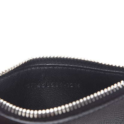 Saint Laurent Grained Calfskin 5 Fragments Zip Pouch Card Holder Black 7 of 8