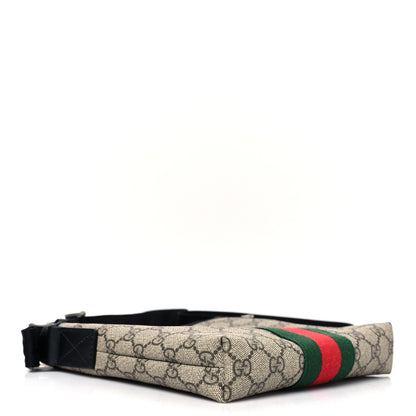 Gucci GG Supreme Monogram Web Messenger Bag Black 3 of 8