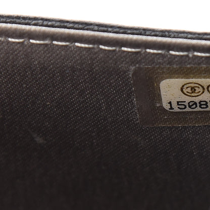 Chanel Lambskin Camellia Embossed Wallet on Chain WOC Black 7 of 11