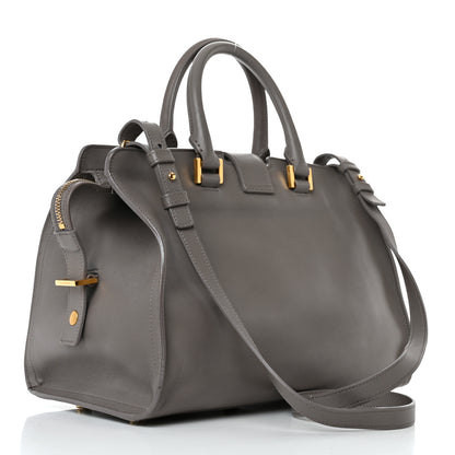 Saint Laurent Calfskin Small Monogram Cabas Fog 3 of 12