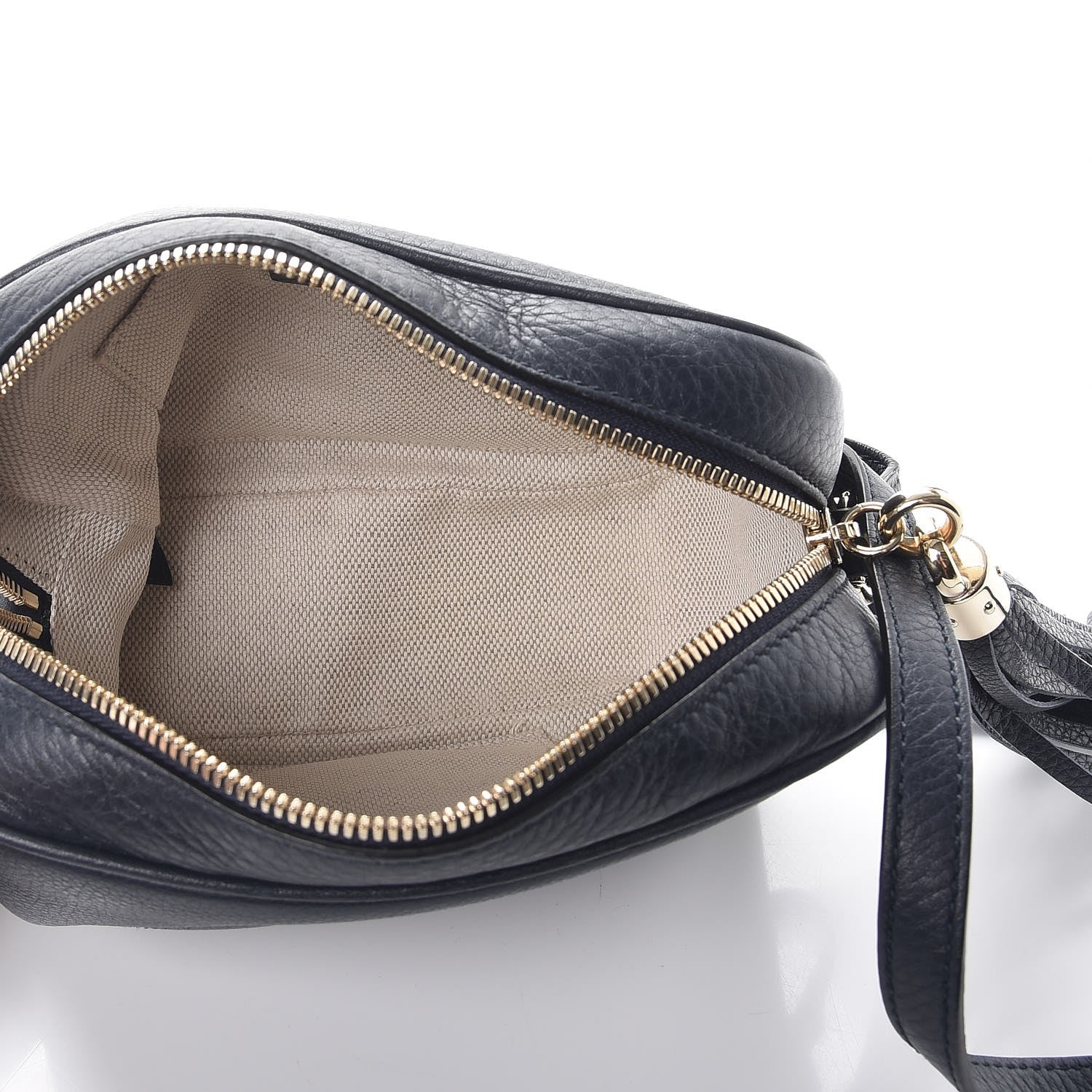 Gucci Pebbled Calfskin Small Soho Disco Bag Blue 5 of 7