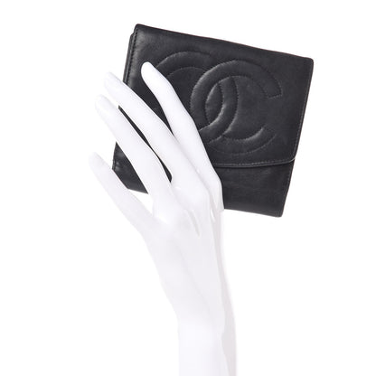 Chanel Lambskin Timeless CC Compact French Wallet Black 2 of 11