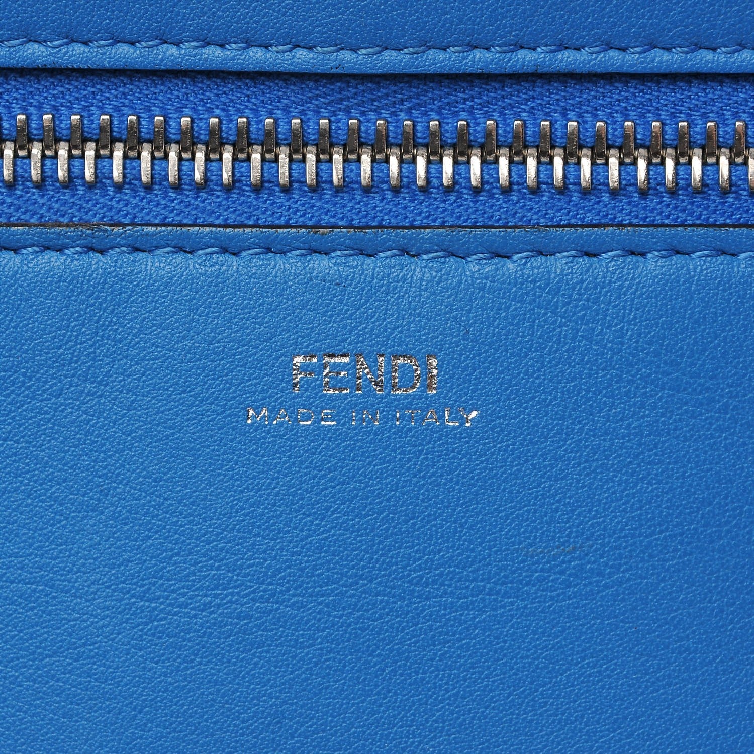 Fendi Vitello Baltico Dolce DotCom Satchel Black Blue Royal 8 of 10