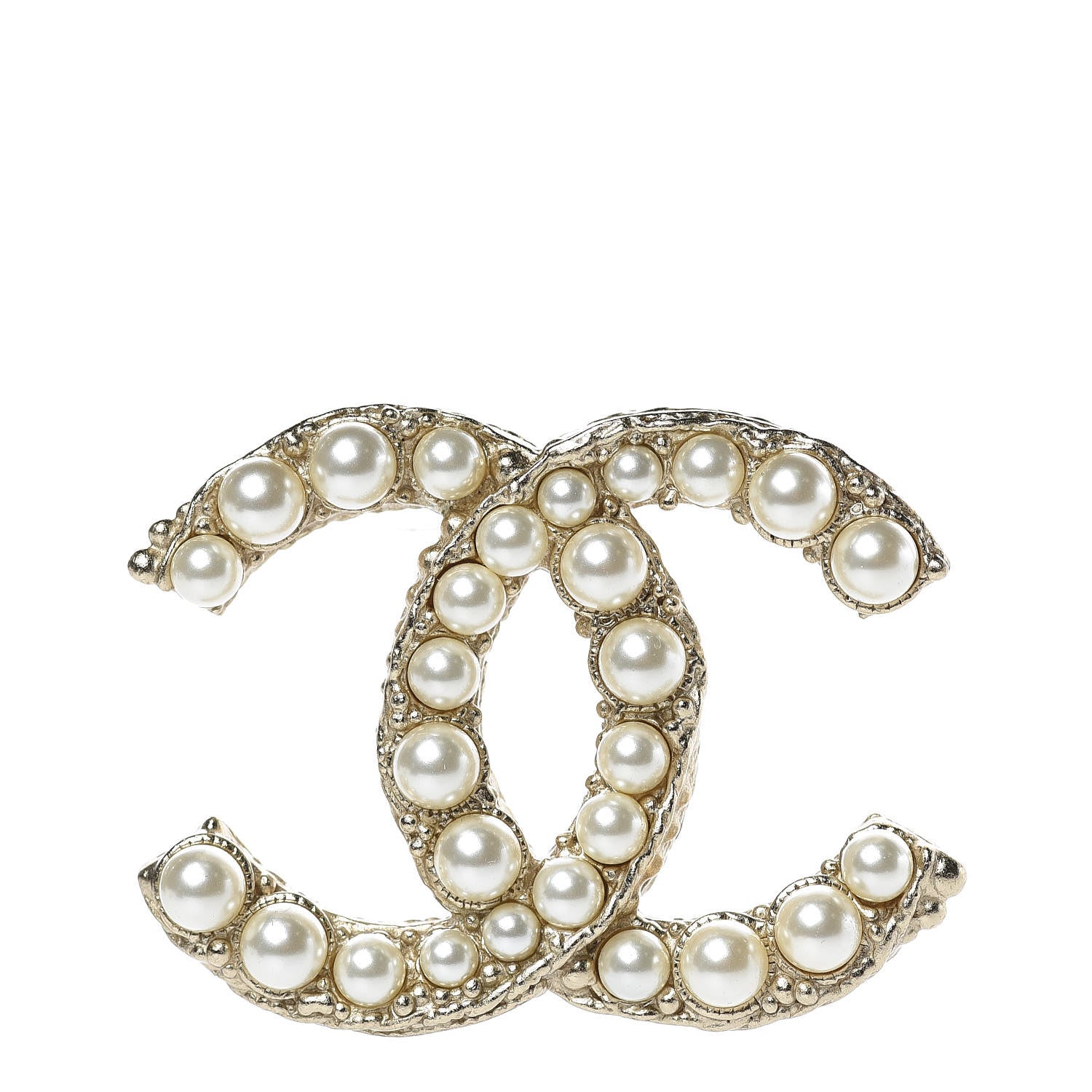 Chanel Pearl CC Brooch Gold 1 of 5