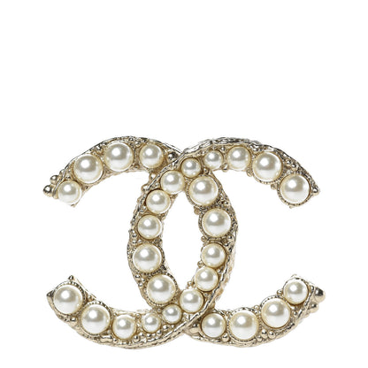 Chanel Pearl CC Brooch Gold 1 of 5