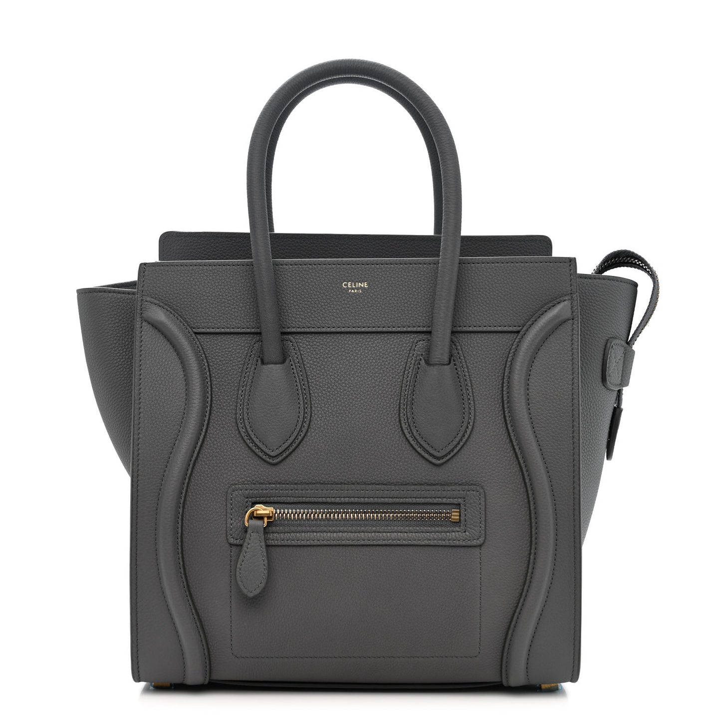 Baby Drummed Calfskin Micro Luggage Kohl