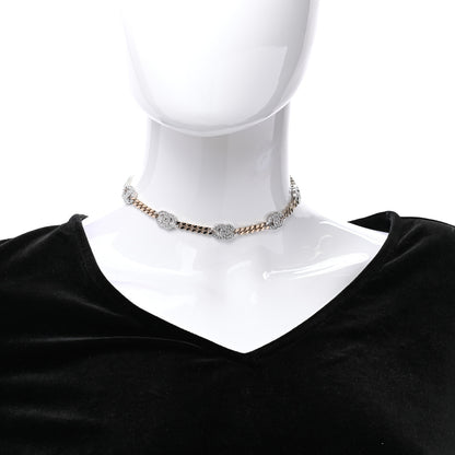 Chanel Crystal Chain CC Choker Gold Silver 2 of 6