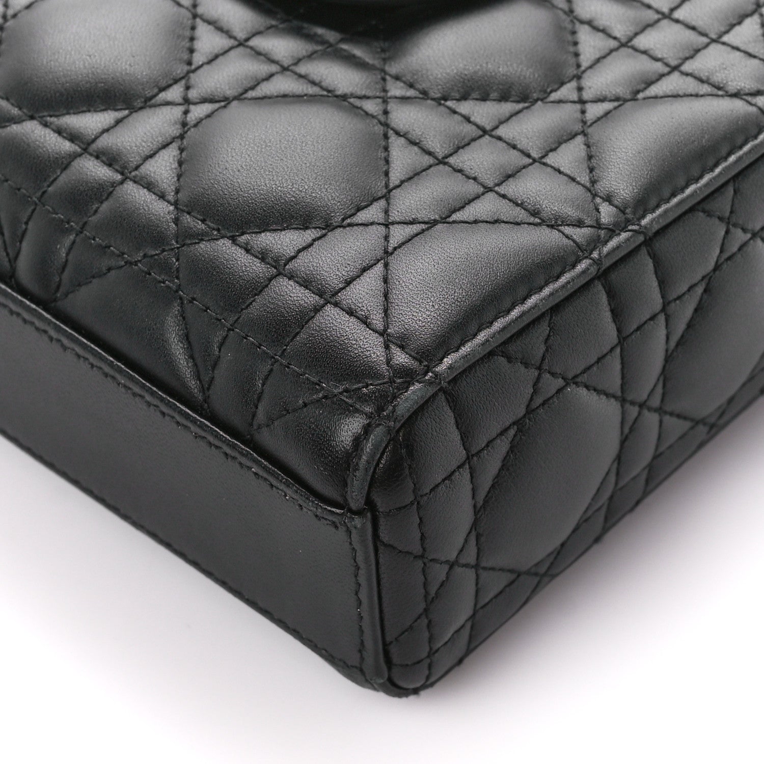 Christian Dior Lambskin Cannage Medium Lady D-Joy Black 10 of 10