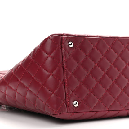 Chanel Lambskin Chevron Quilted Shoulder Bag Burgundy 9 of 10
