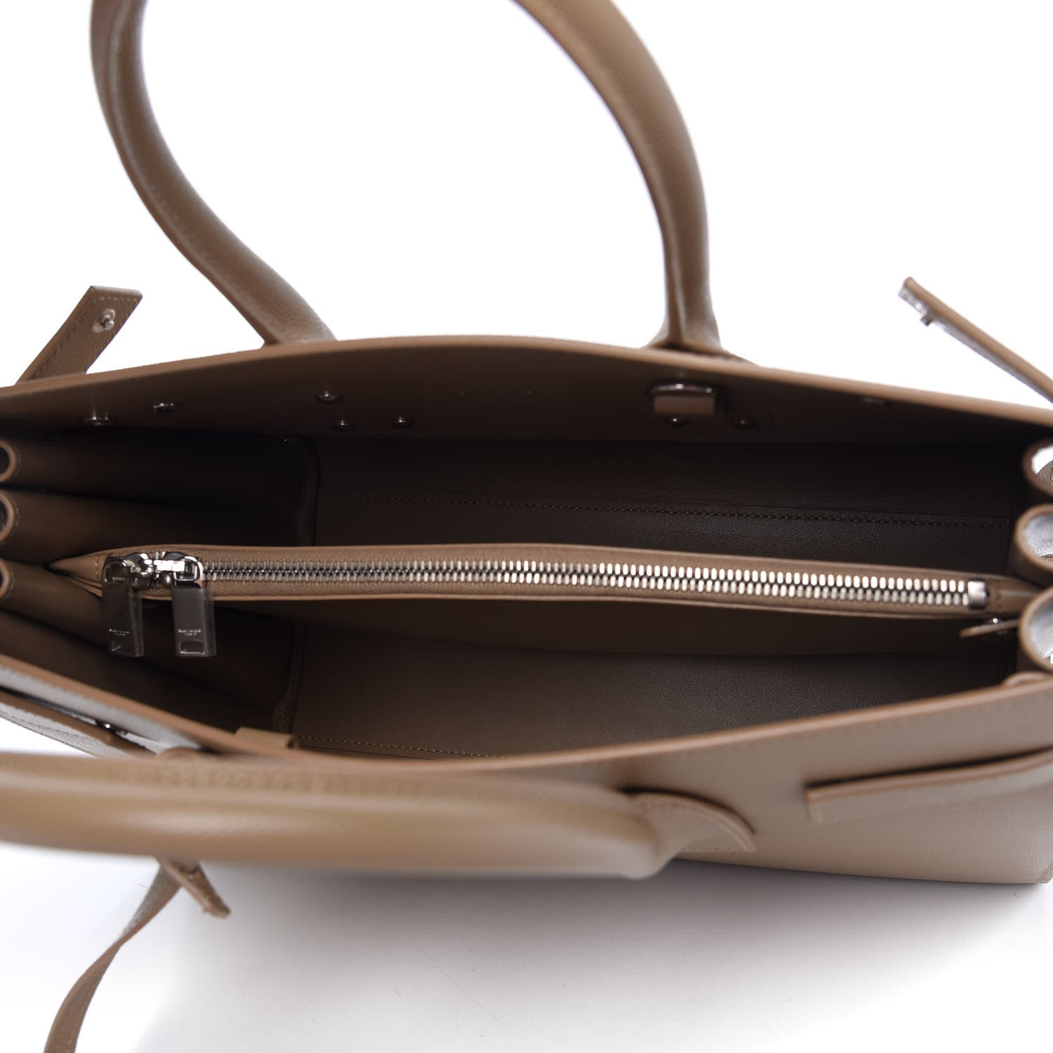 Saint Laurent Grained Calfskin Small Sac De Jour Dark Beige 5 of 9
