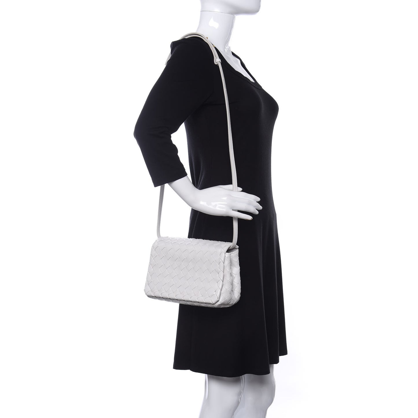 Nappa Intrecciato Crossbody White