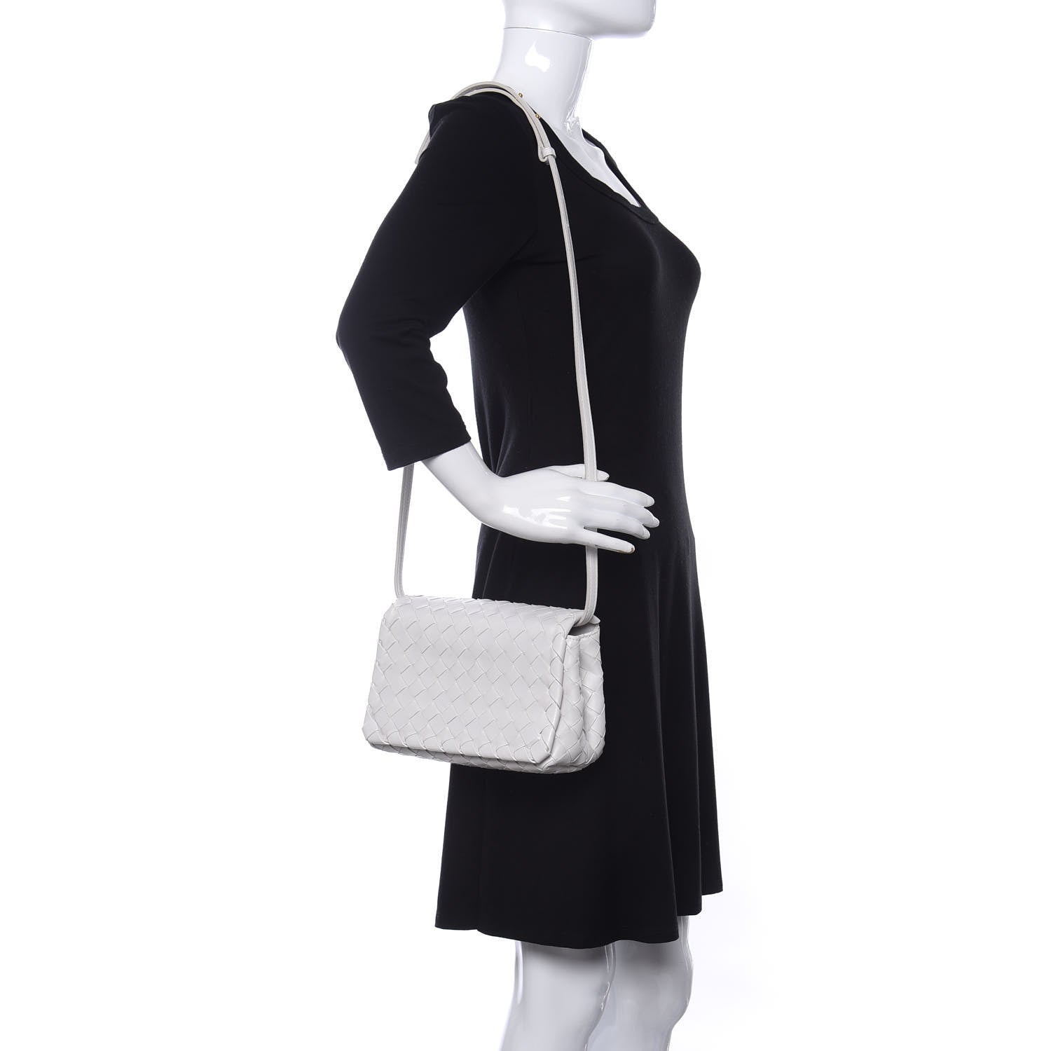 Bottega Veneta Nappa Intrecciato Crossbody White 2 of 9