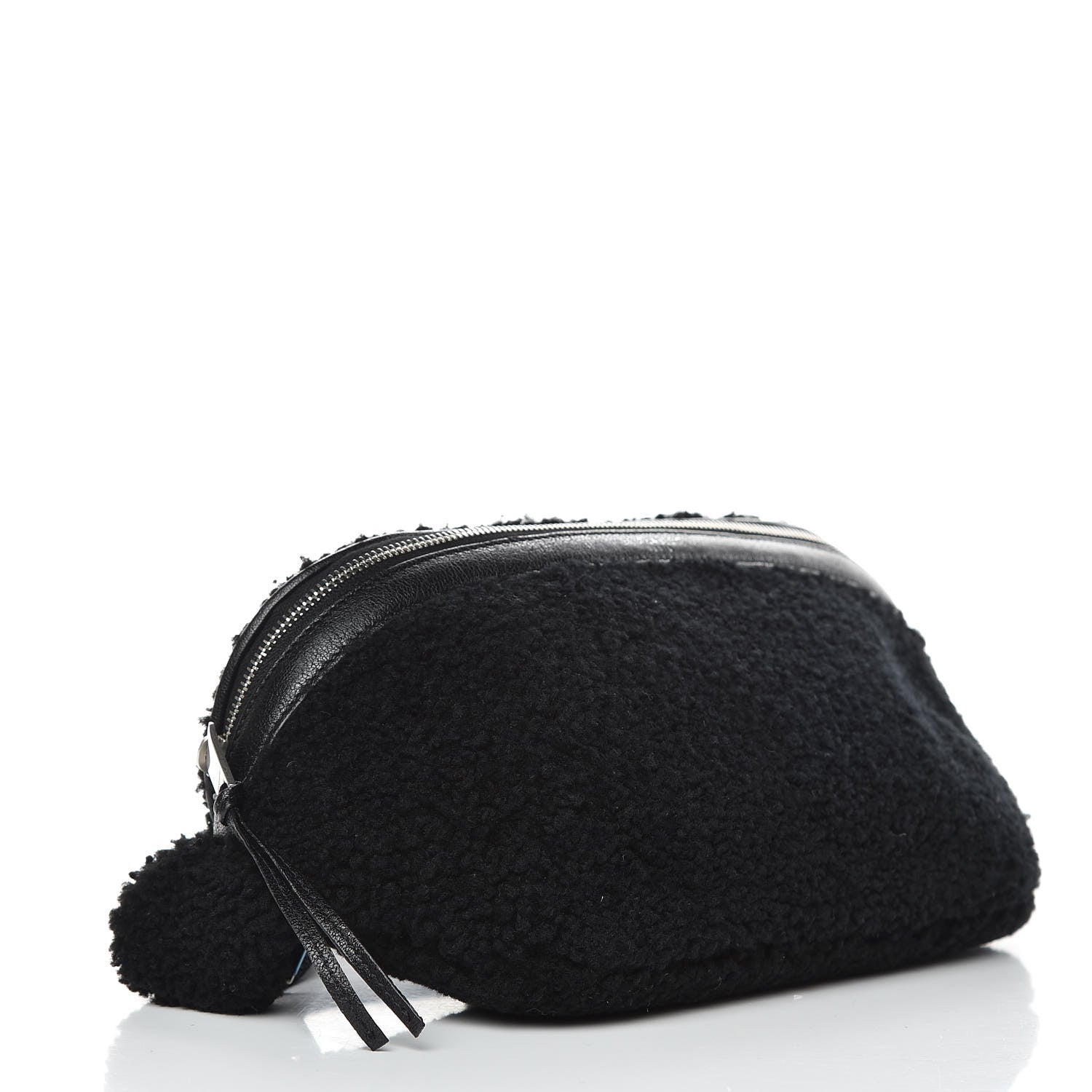 Saint Laurent Shearling Belt Bag Black 4 of 8