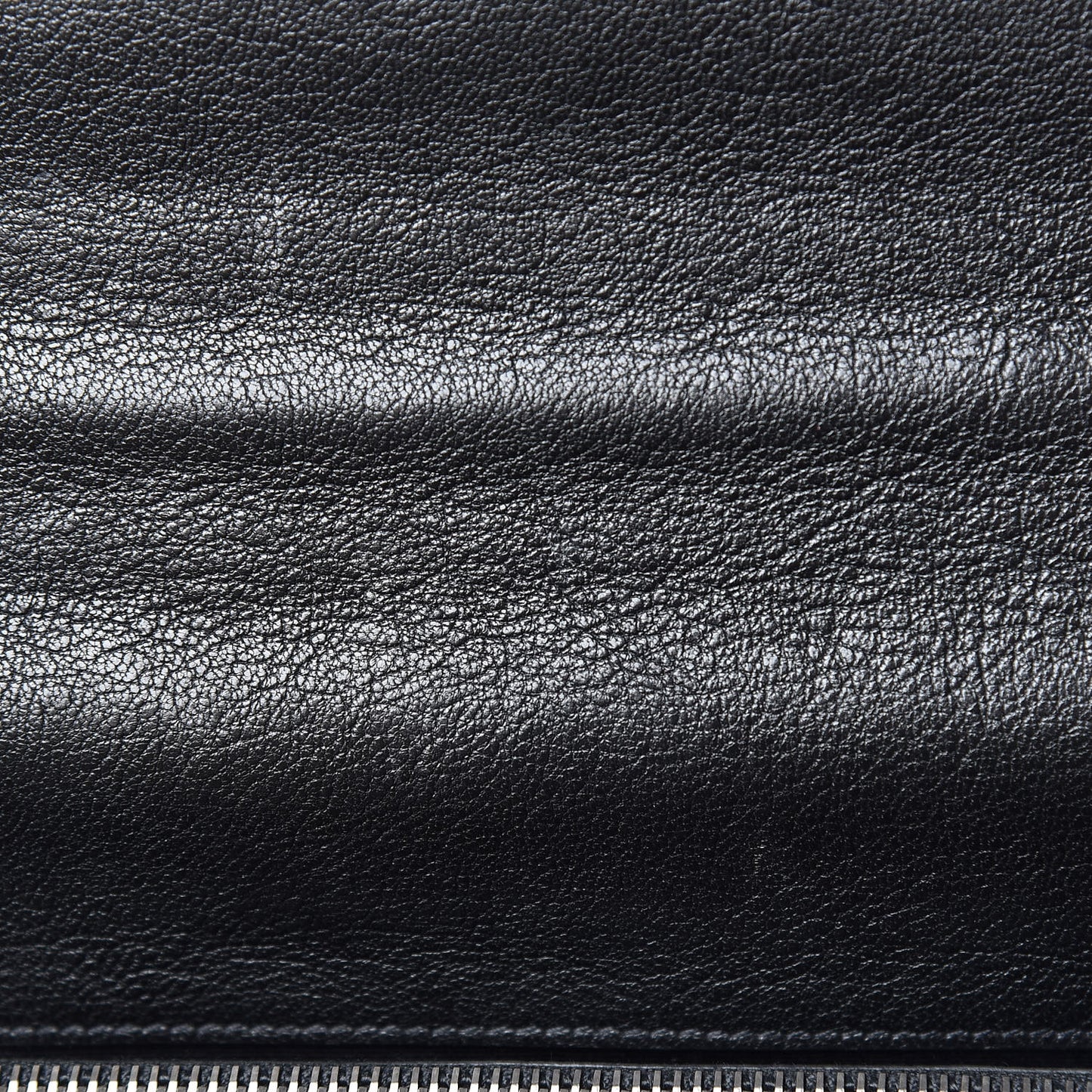 Sheepskin Matelasse Chevron Monogram Large College Satchel Black