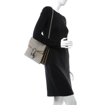 Gucci GG Supreme Monogram Medium Dionysus Shoulder Bag Taupe 2 of 9