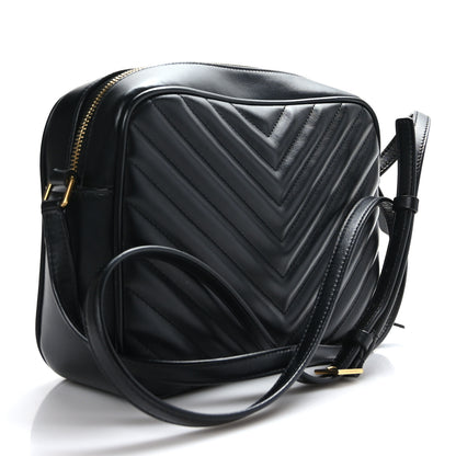 Saint Laurent Calfskin Matelasse Monogram Lou Camera Bag Black 2 of 9