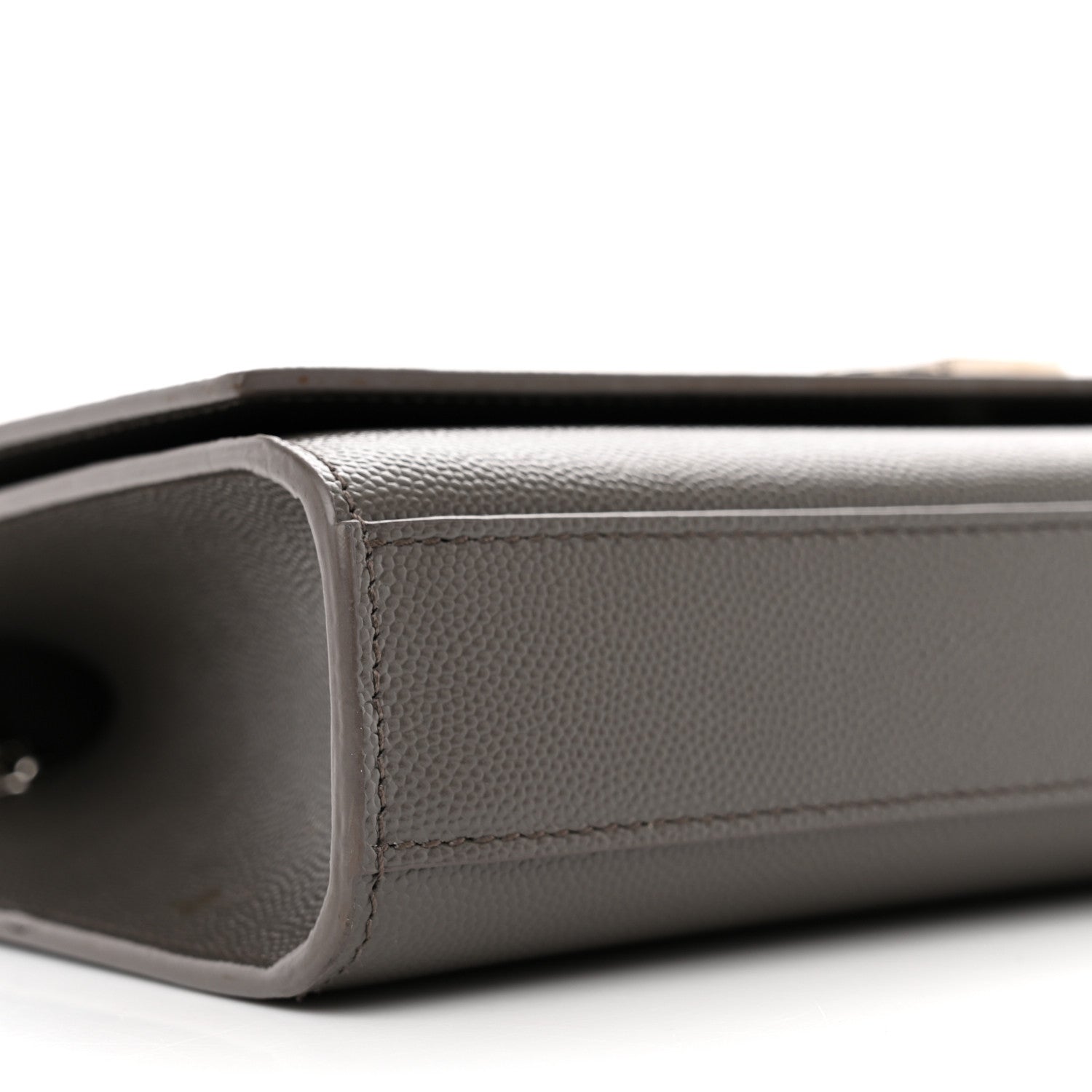 Saint Laurent Grain De Poudre Medium Classic Monogram Kate Satchel Earth Grey 9 of 13