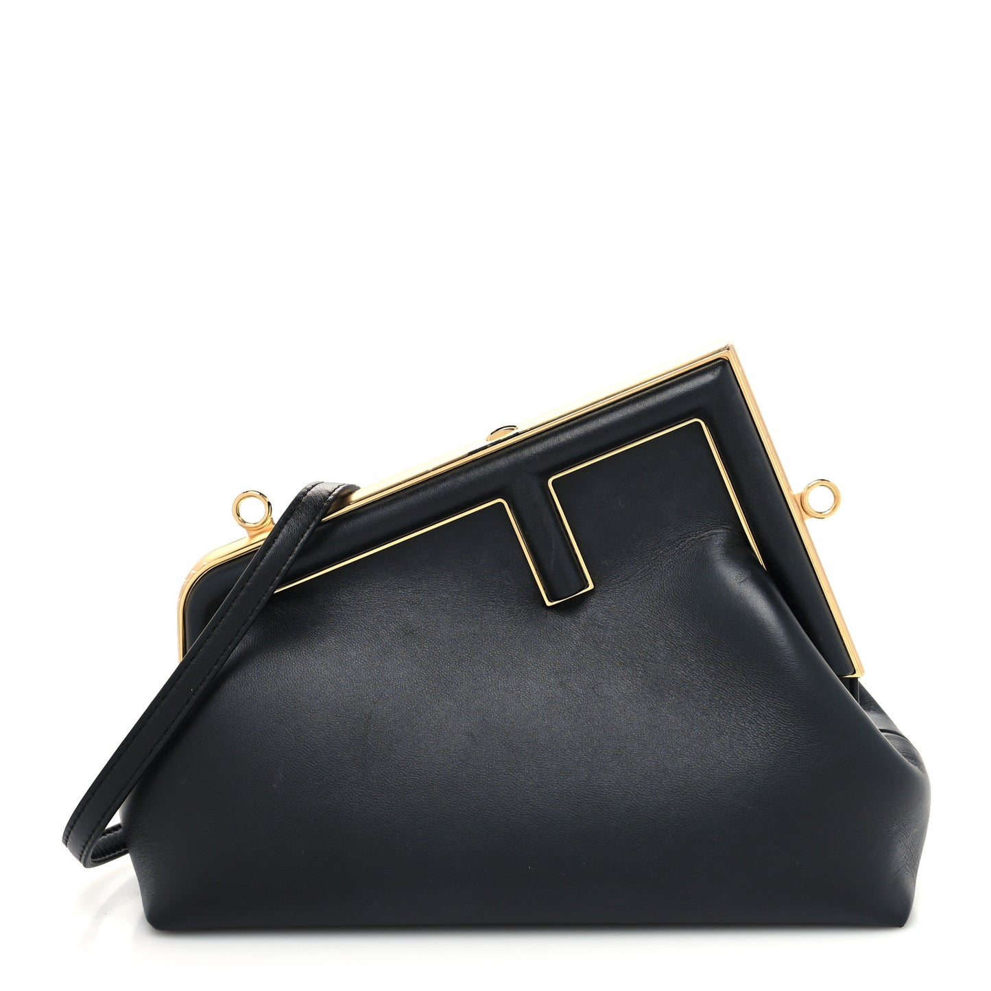 Shiny Nappa Small Fendi First Black