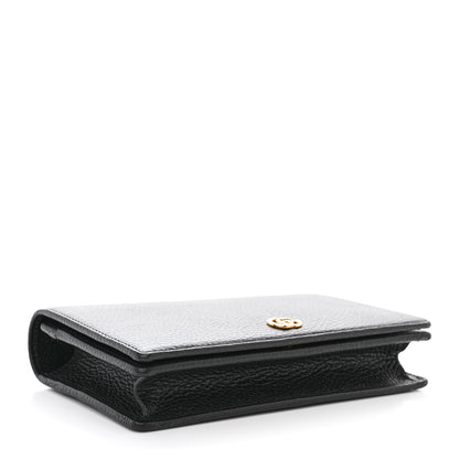 Gucci Calfskin Mini GG Marmont Chain Wallet Black 4 of 11