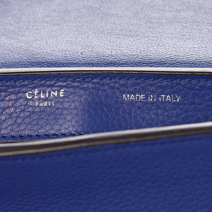 Celine Drummed Calfskin Suede Small Trapeze Indigo 7 of 18