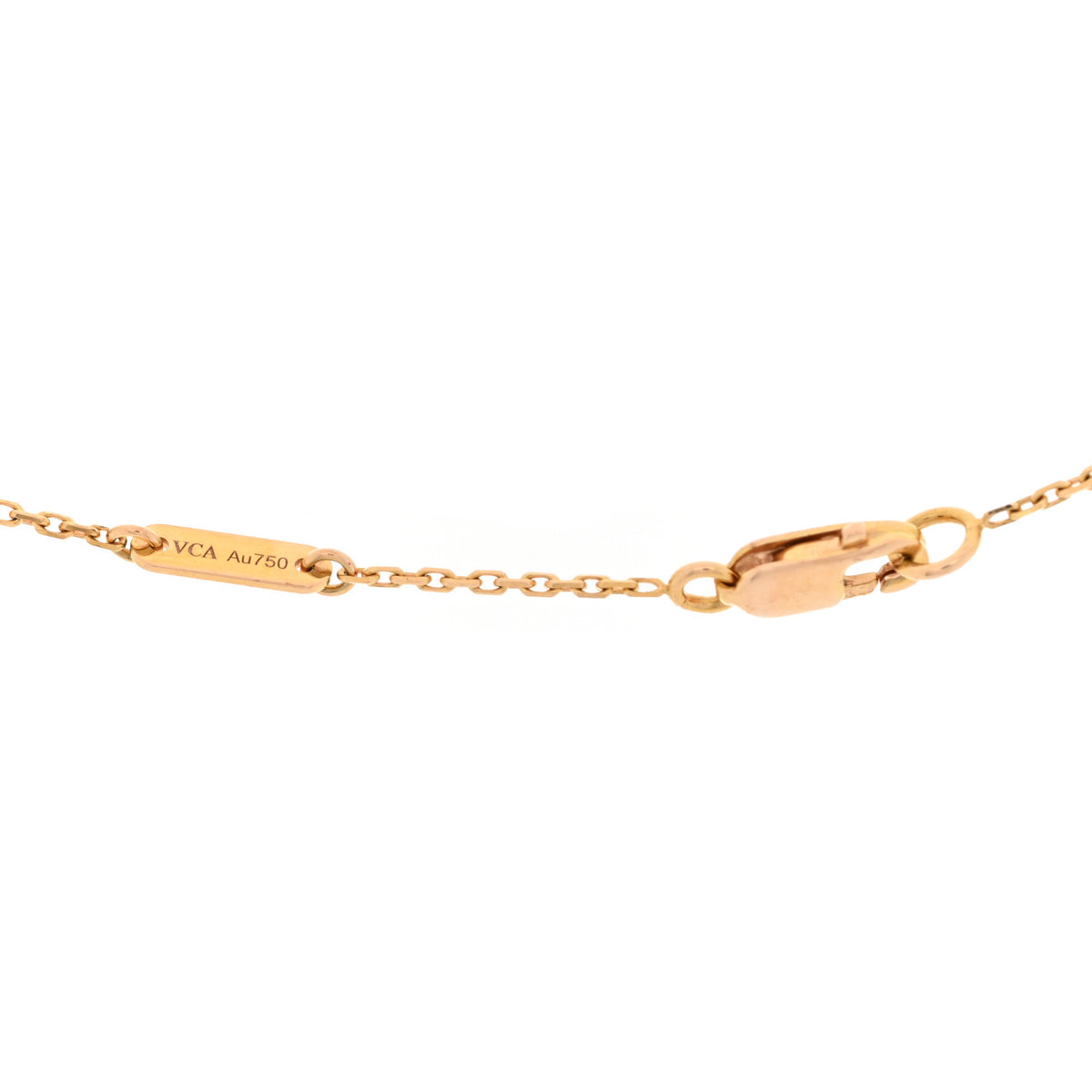 Van Cleef & Arpels 18K Rose Gold Carnelian Sweet Alhambra Pendant Necklace 4 of 5