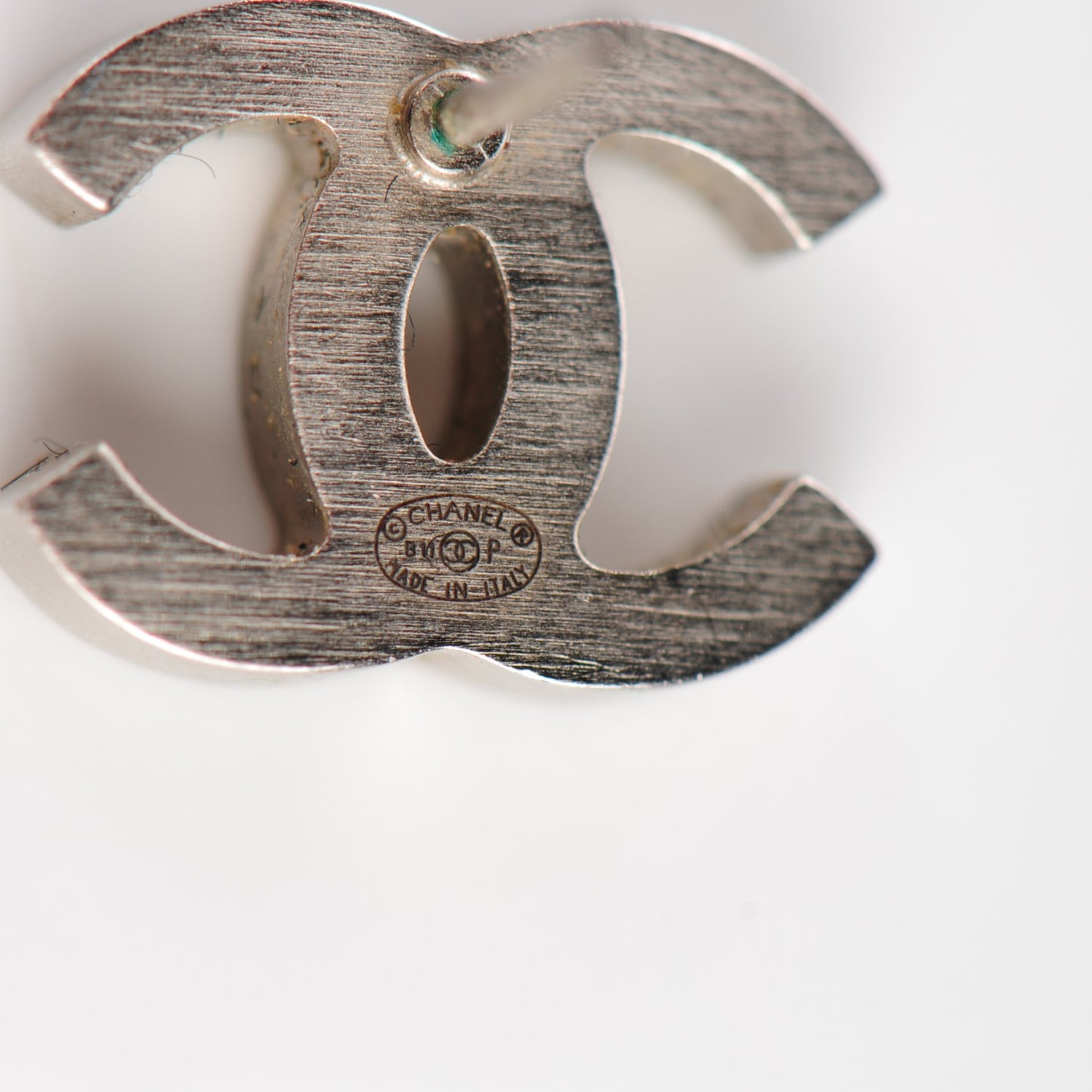 Baguette Crystal CC Earrings Silver