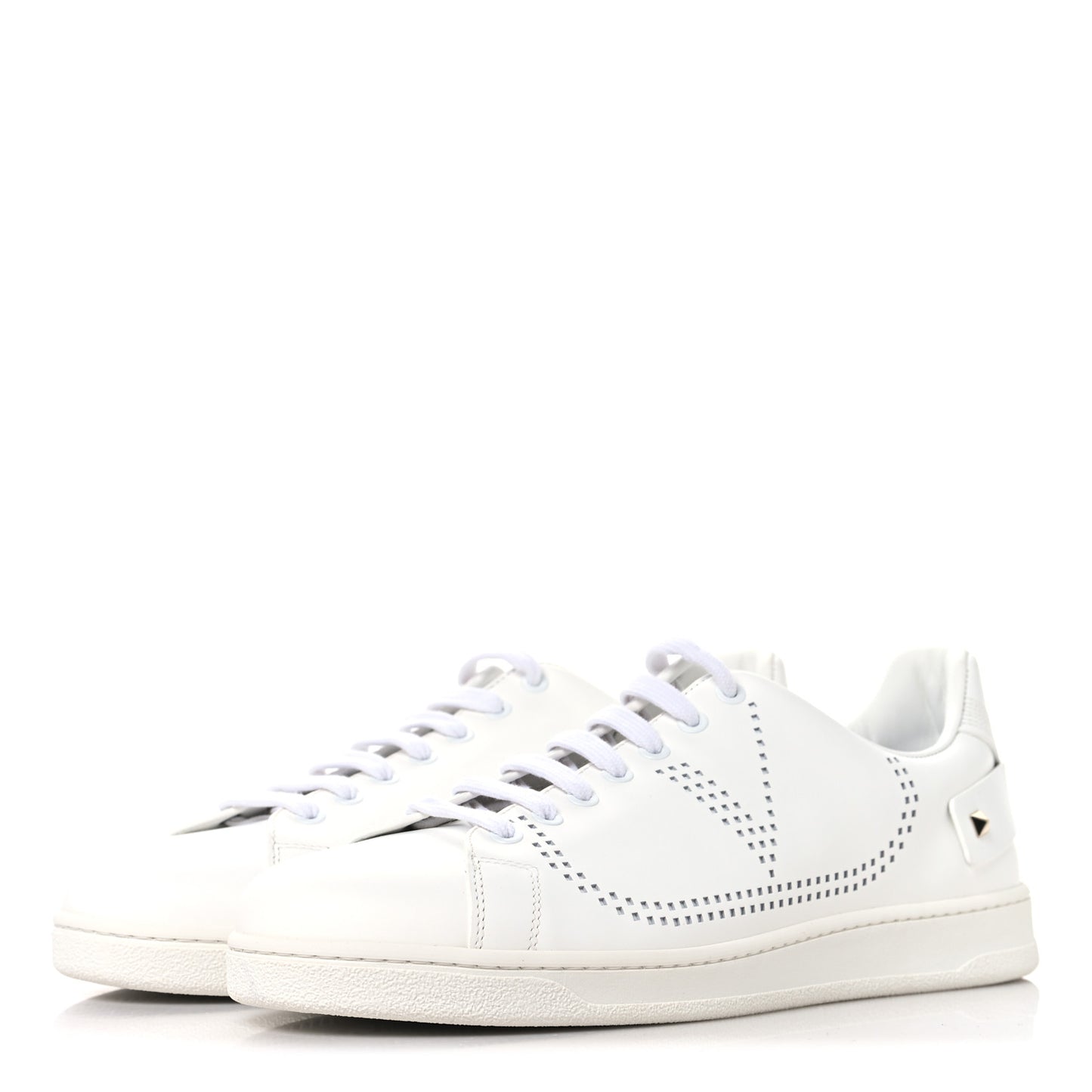 Calfskin Mens Backnet Sneakers 43.5 White
