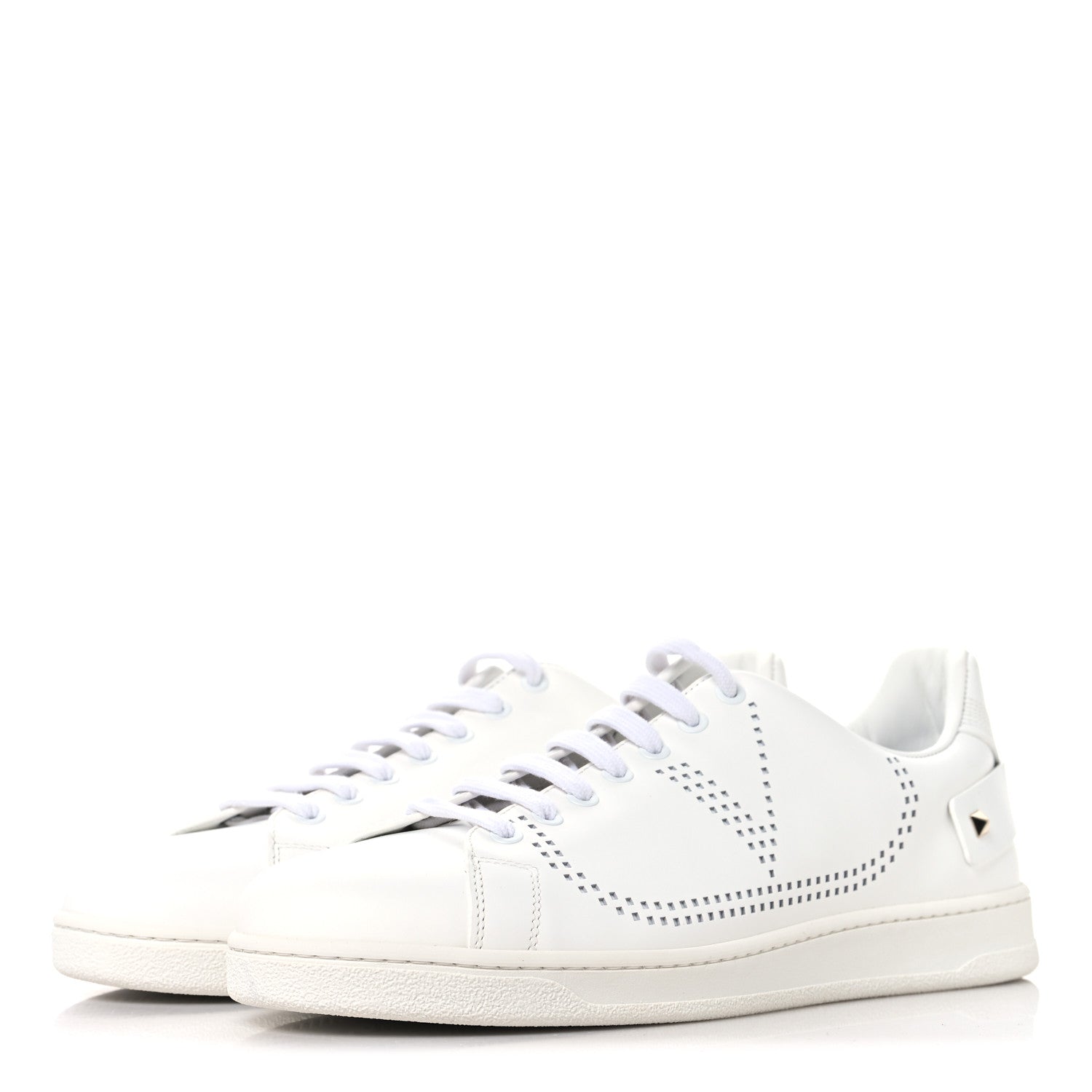 Valentino Garavani Calfskin Mens Backnet Sneakers 43.5 White 4 of 10