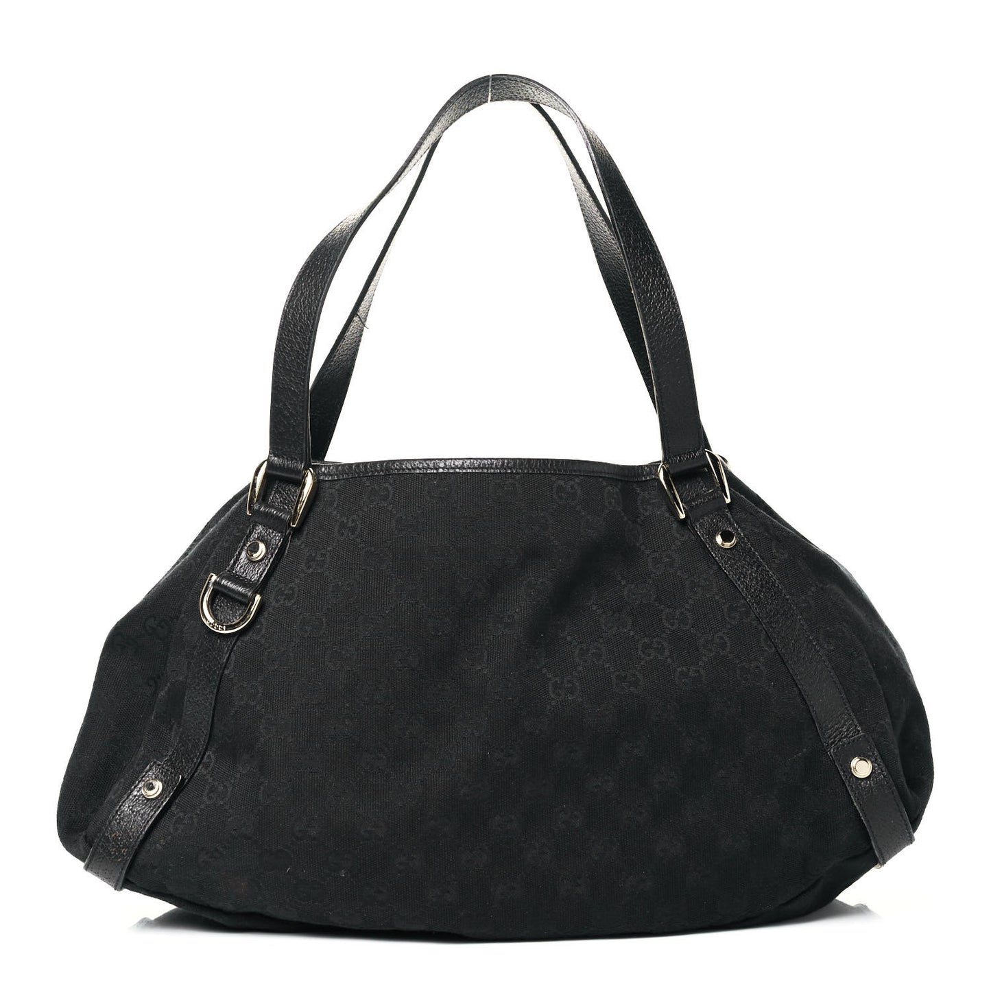 Monogram Medium Abbey Shoulder Bag Black