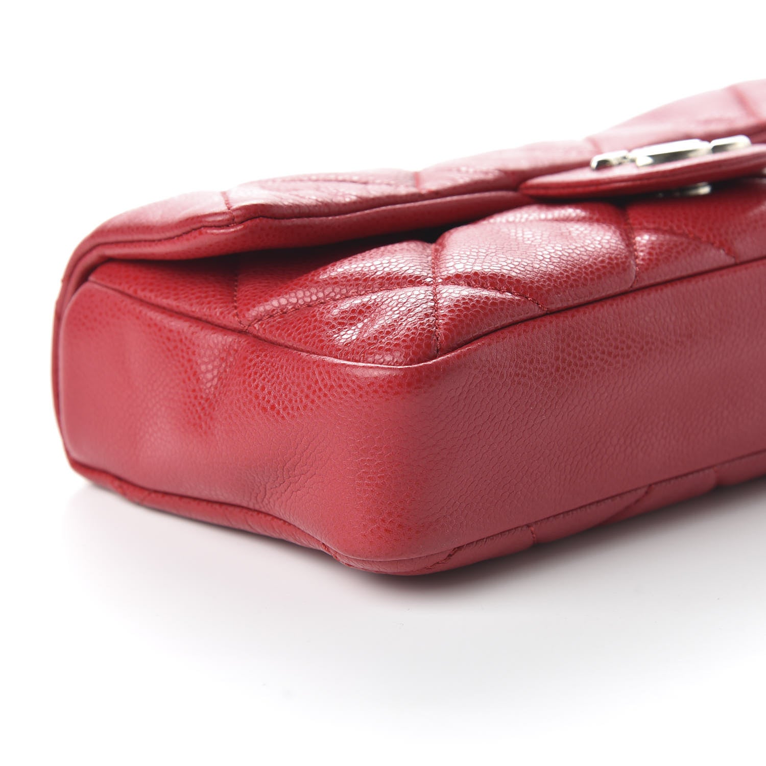 Chanel Glazed Caviar Quilted Small Nature Flap Bag Red 6 of 11