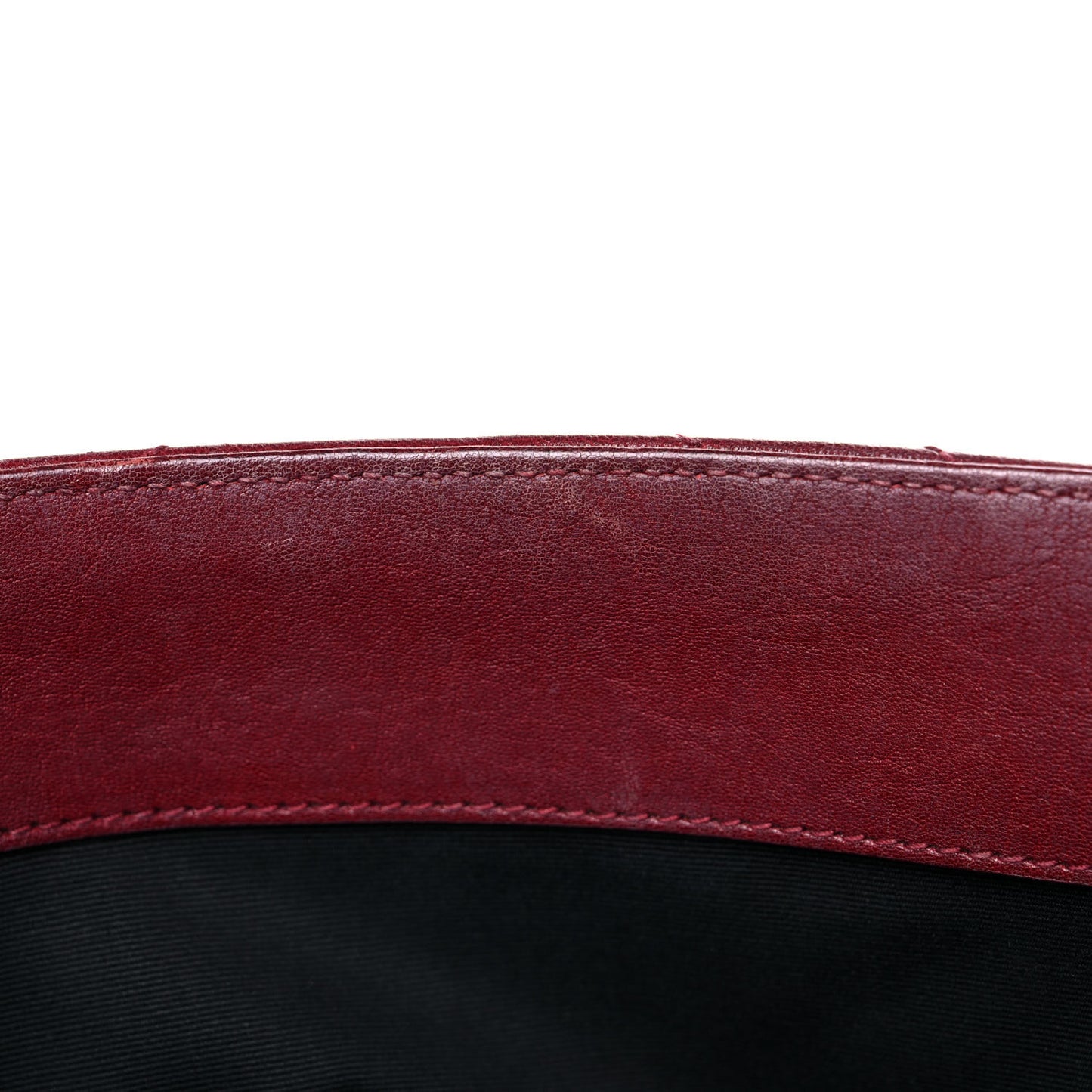 Sheepskin Matelasse Chevron Large College Monogram Satchel Oxblood