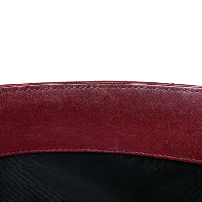 Saint Laurent Sheepskin Matelasse Chevron Large College Monogram Satchel Oxblood 15 of 26