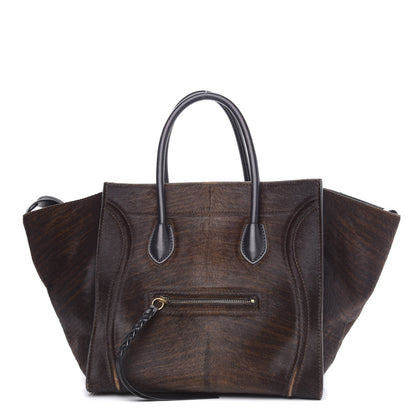 Celine Shaded Pony Hair Calfskin Medium Phantom Luggage Brown 1 of 16