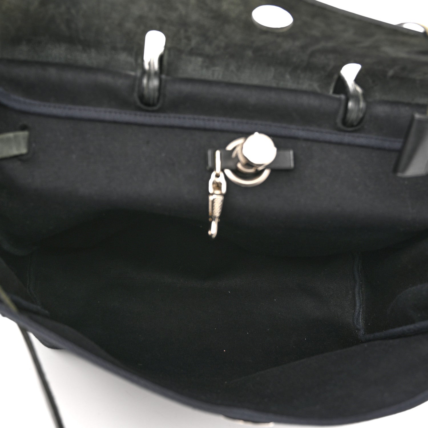 Hermes Toile Vache Calfskin Herbag 39 MM Black 6 of 16